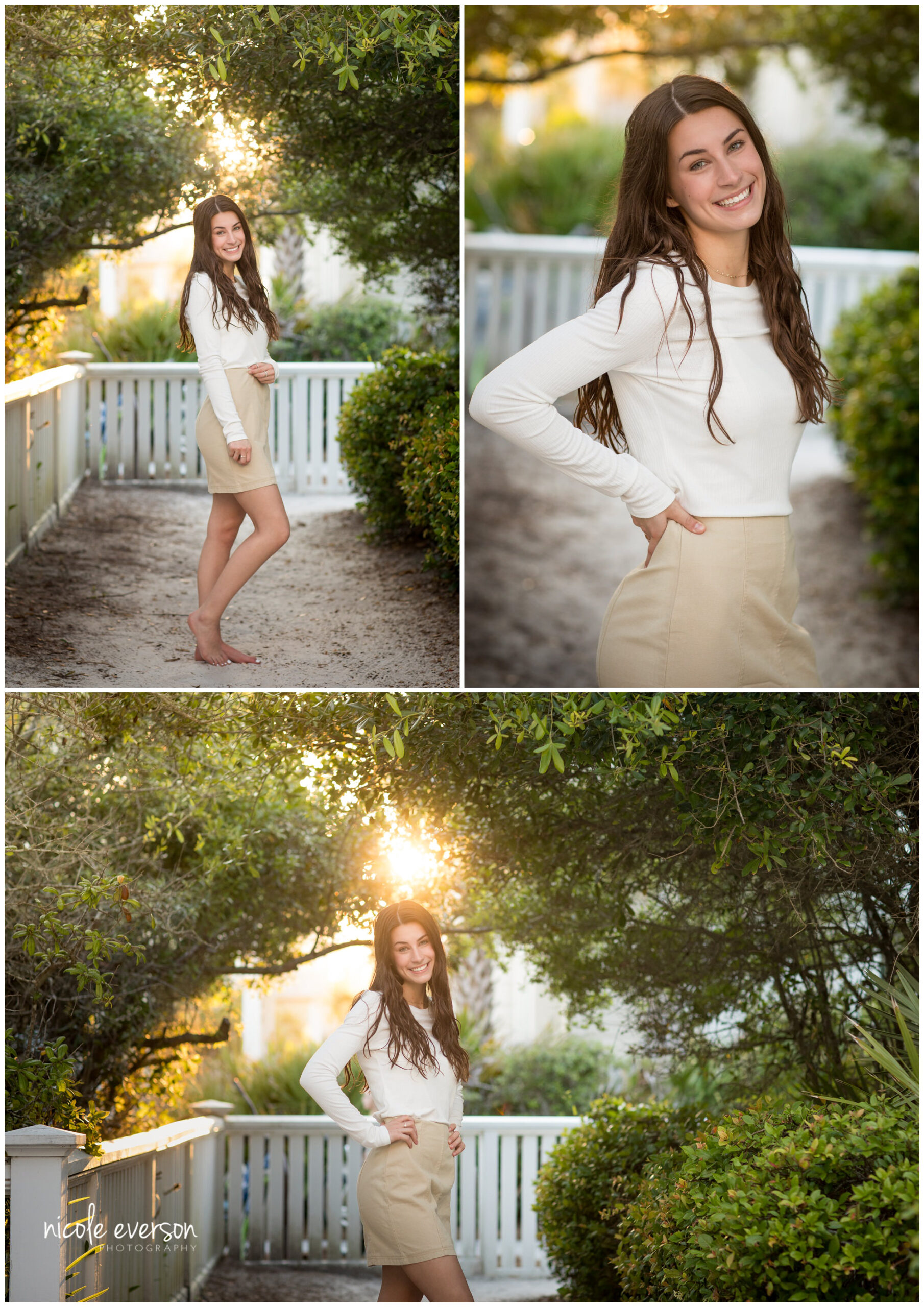 Seaside beach Florida senior portraits