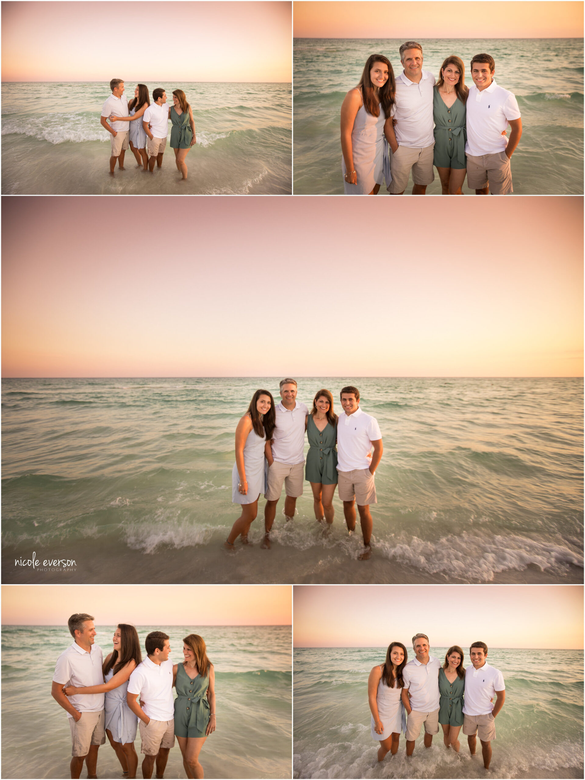Watercolor Florida beach family photographers