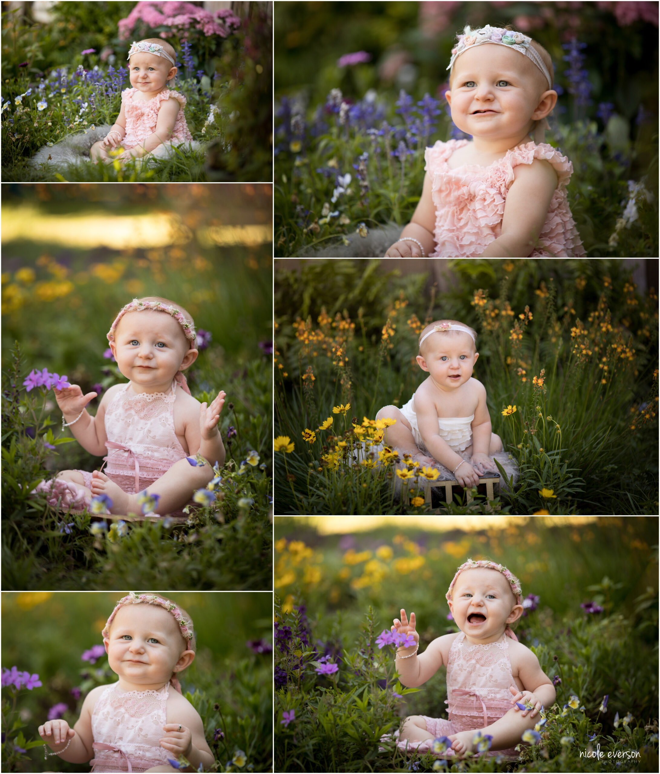 pictures of babies in flowers