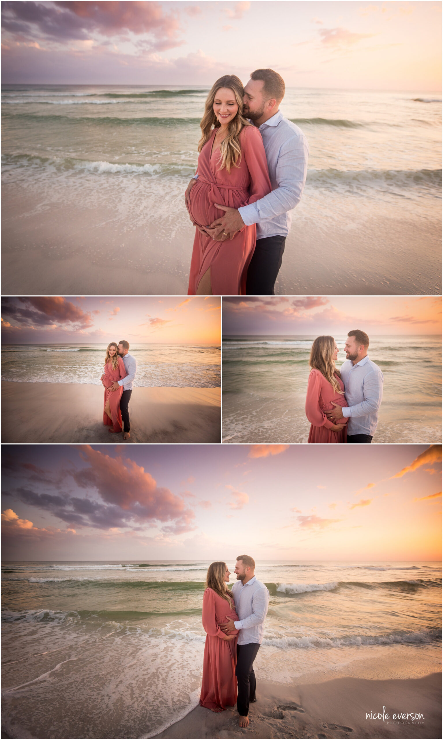 seaside beach maternity photography by Nicole Everson Photography