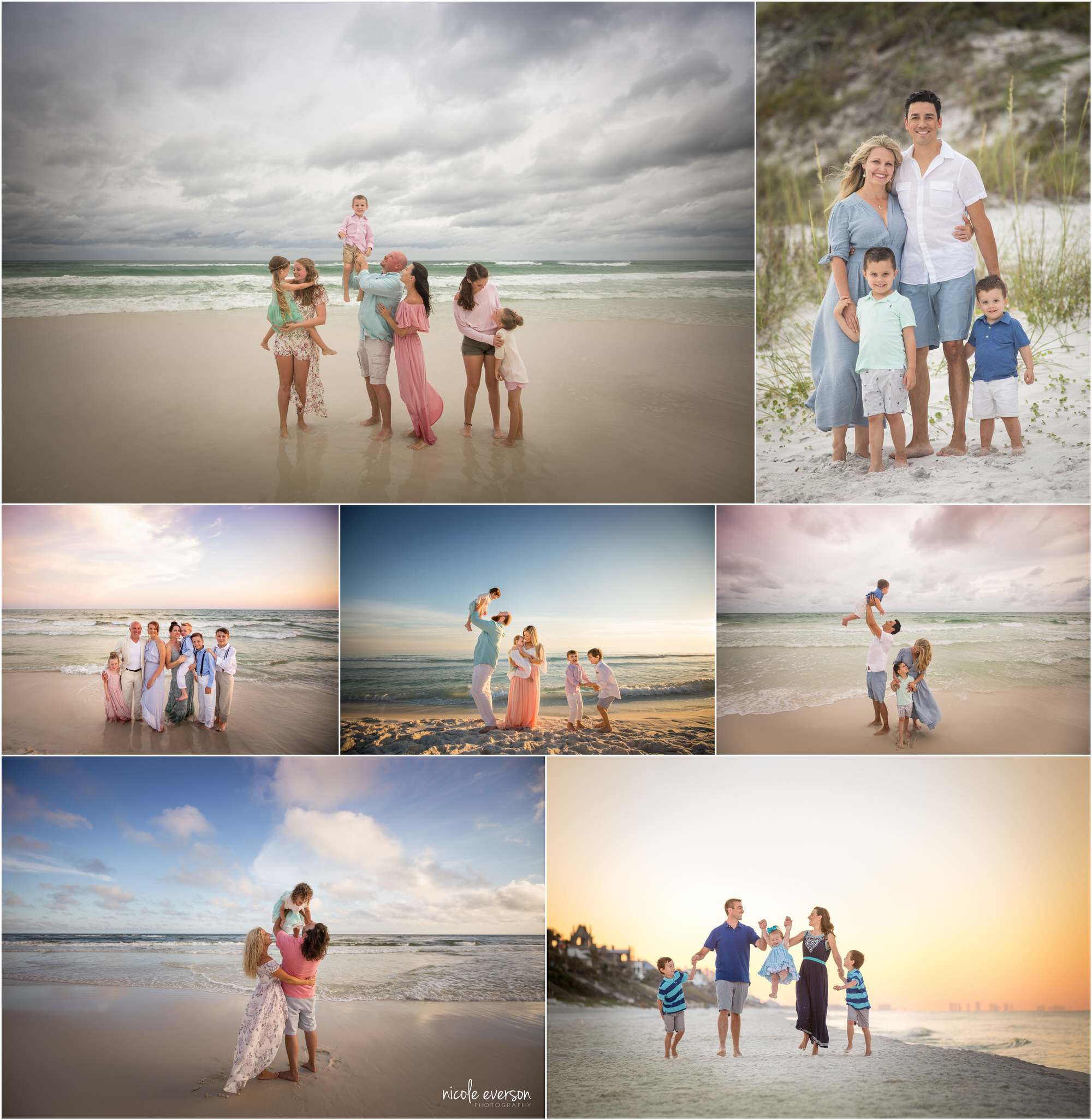 Destin photographer Nicole Everson Photography photographs families on the beach all over Destin