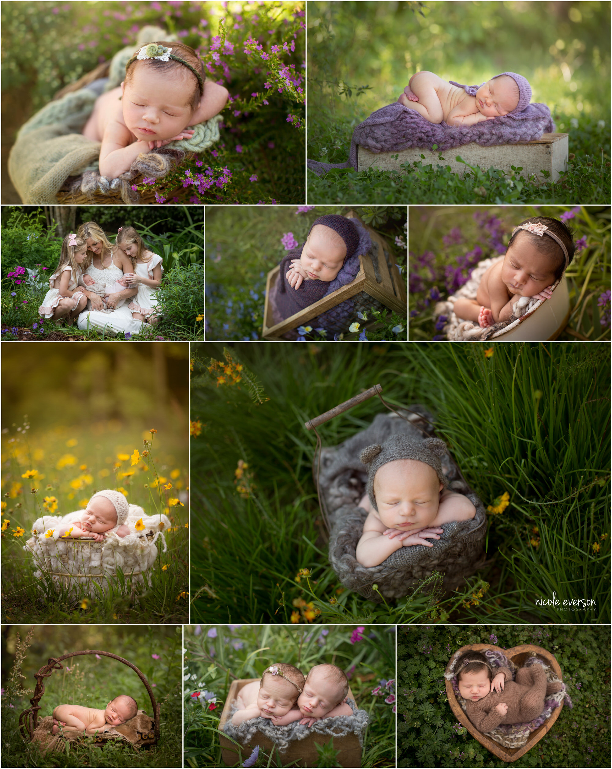 newborns photographed outside in Destin fl but Nicole Everson Photography