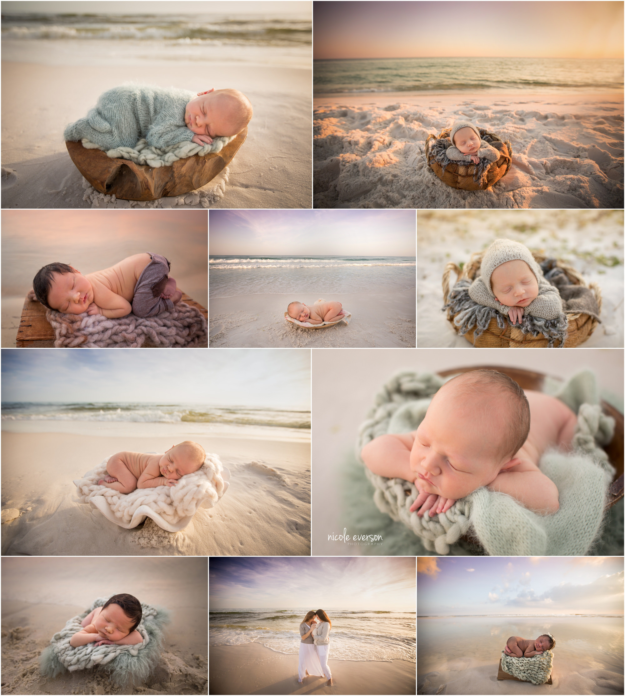 Destin beach newborn photography by Nicole Everson Photography