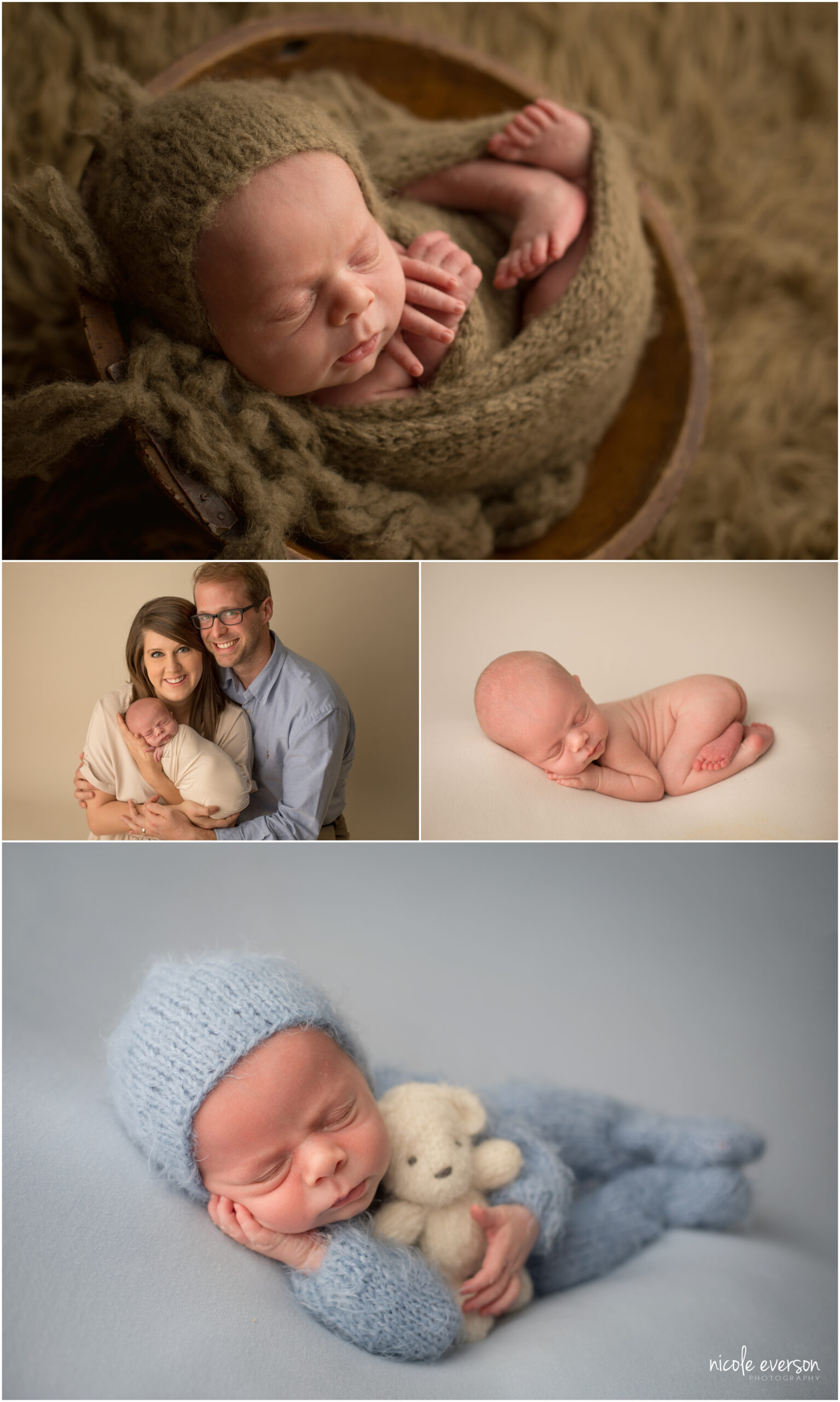 S Family | Twins Newborn Session in Studio | Chicago Studio Newborn  Photography