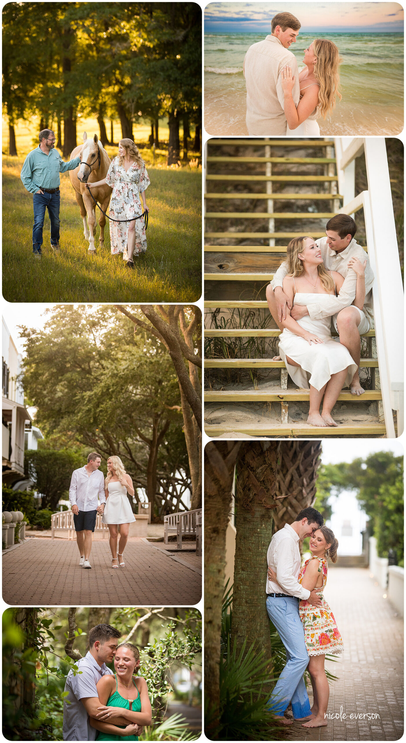 Seaside engagement photographer