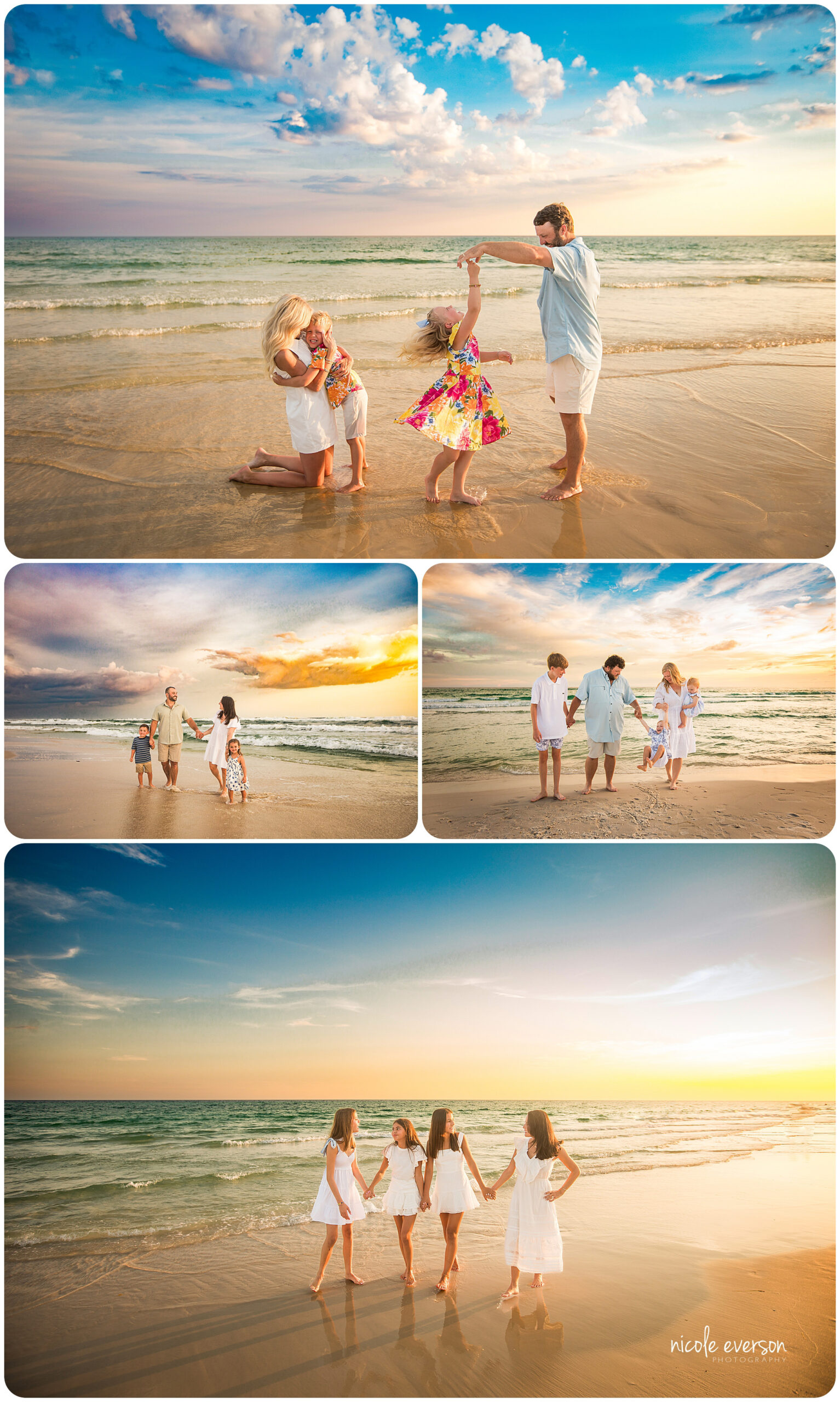 Seaside beach family photographer