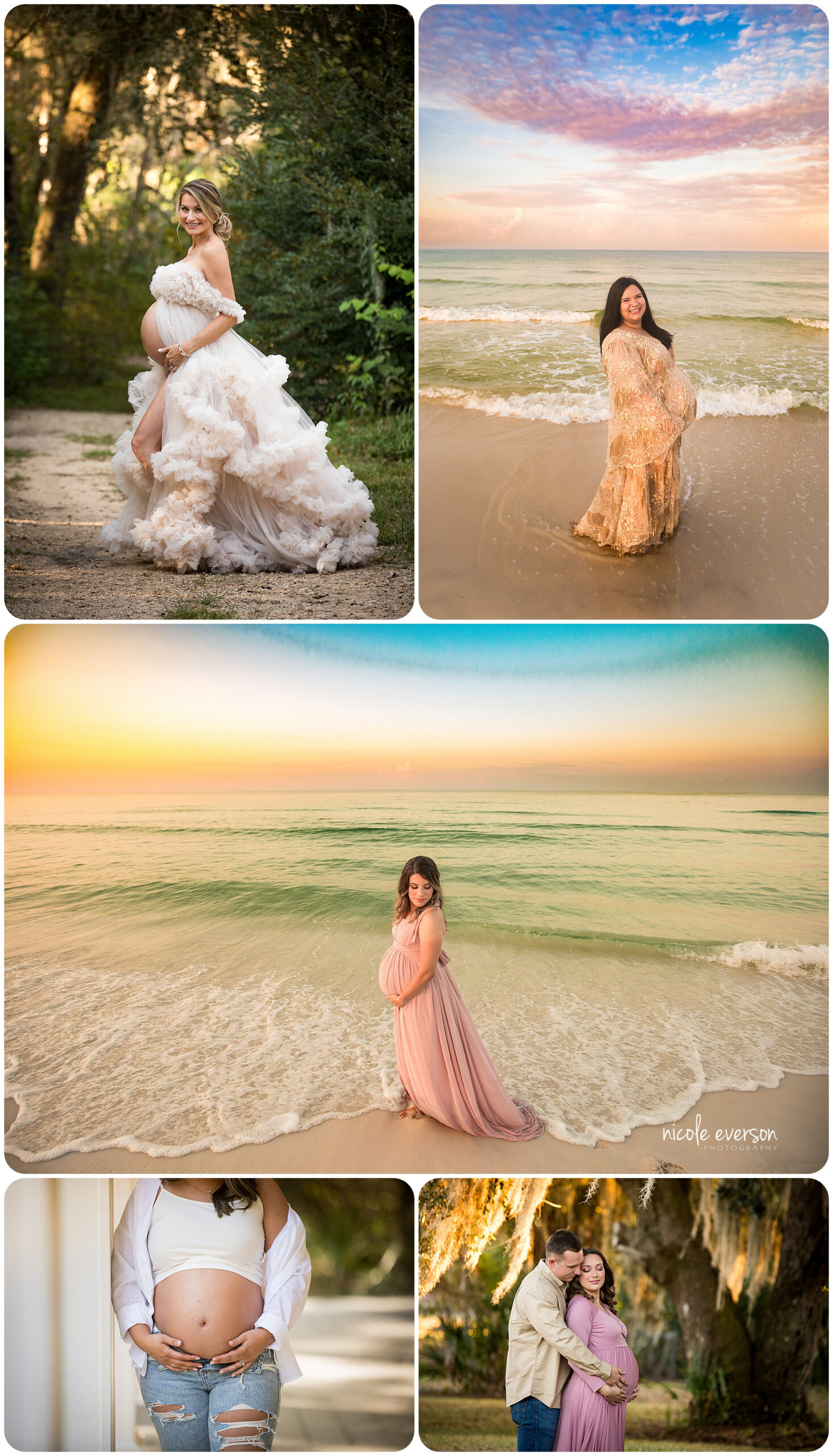 Seaside beach maternity photographer