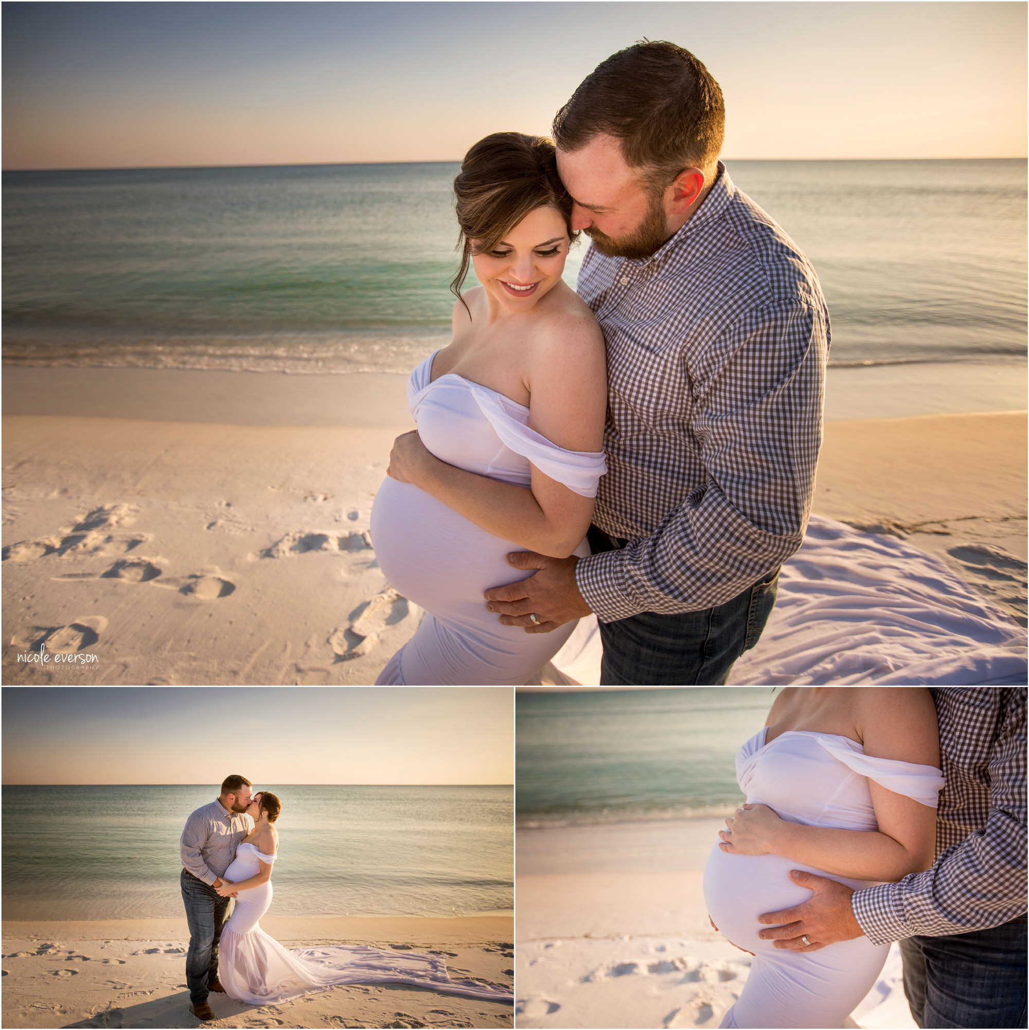 couple pregnant beach photos
