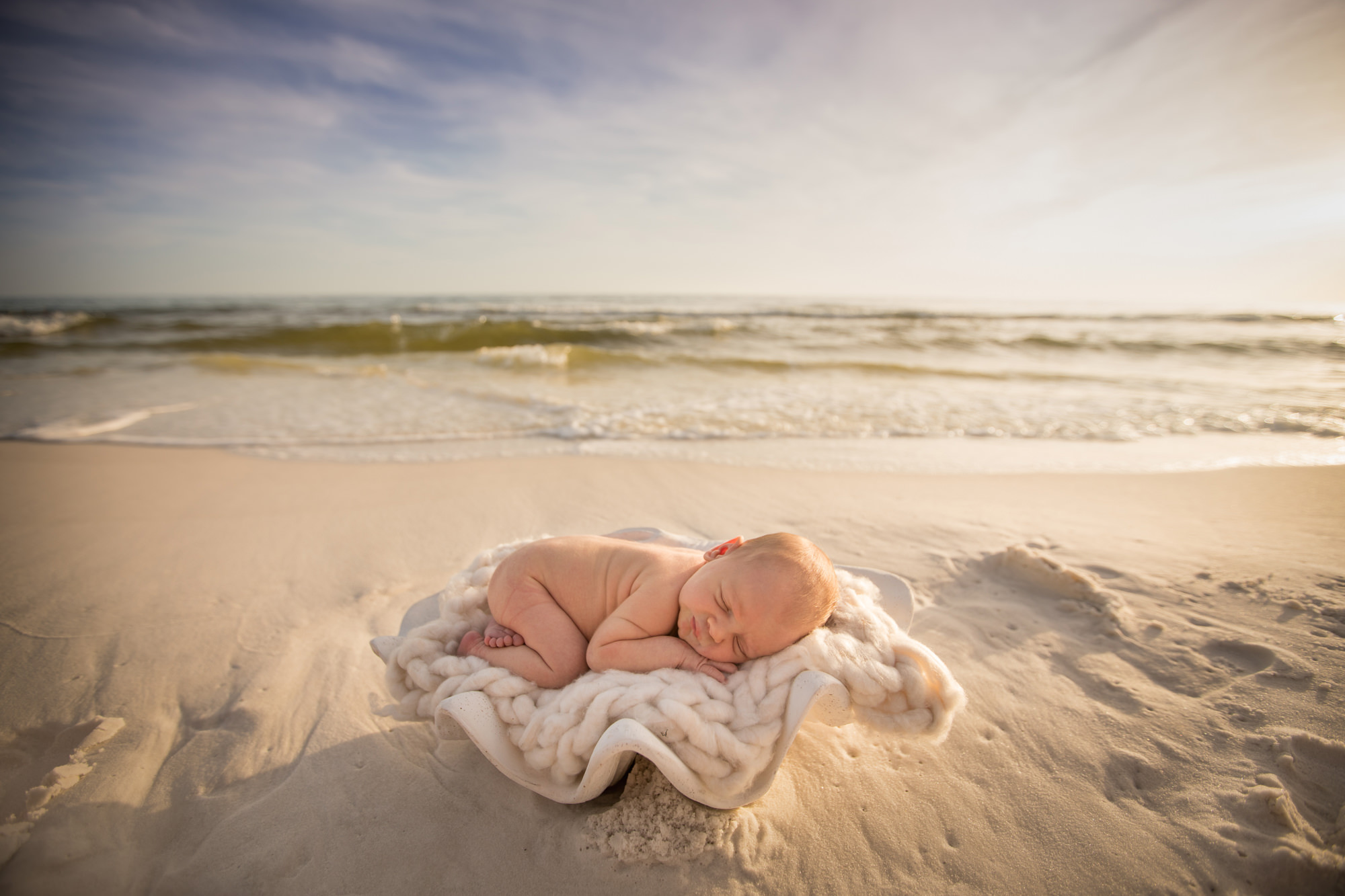 newborn beach photographer