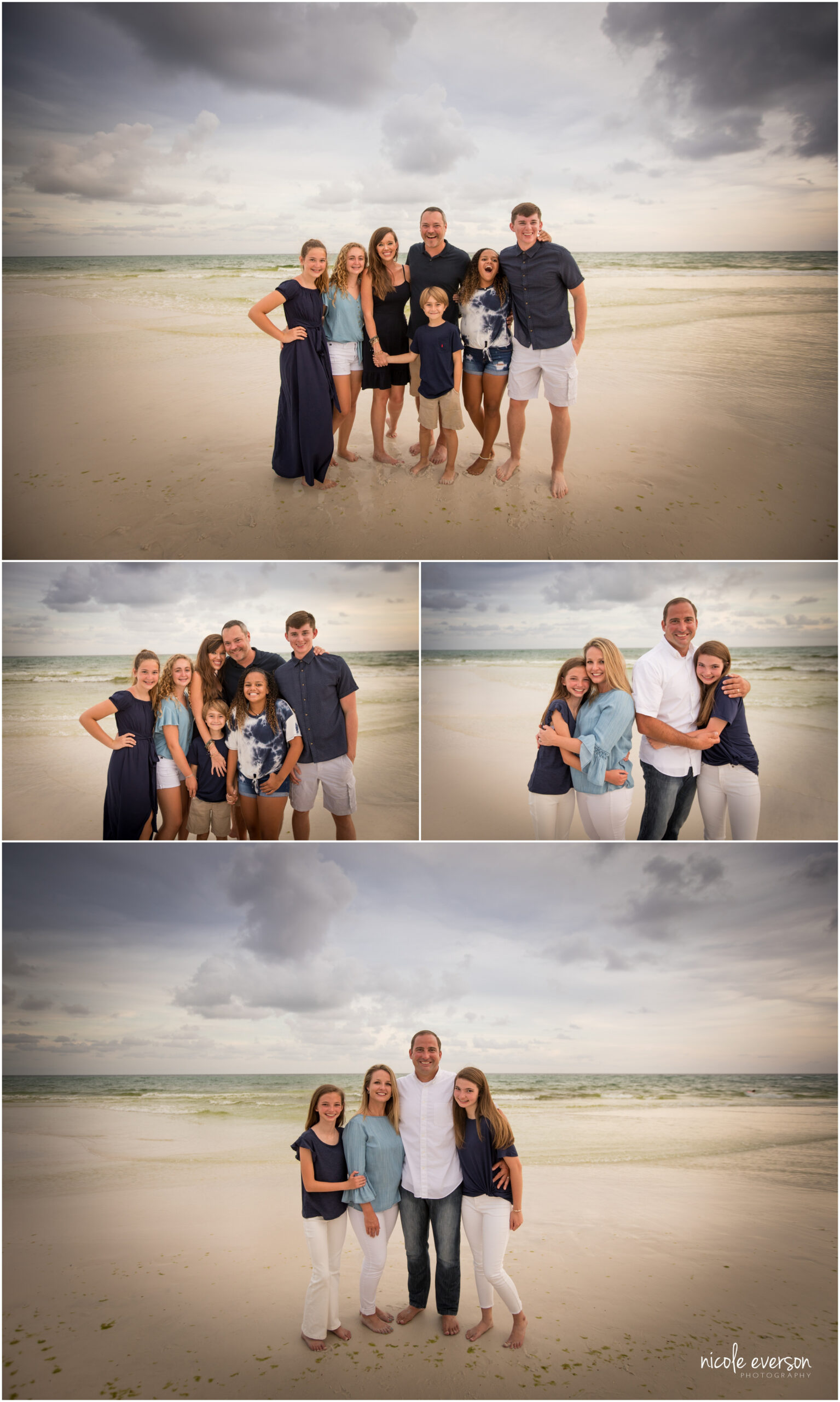 florida large family beach photos