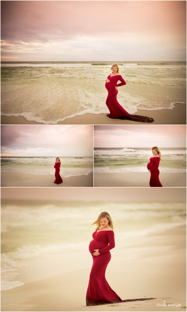 beach maternity photography by Nicole Everson Photography