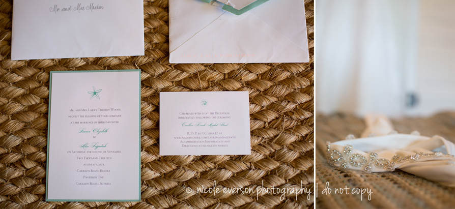 wedding invitation for a Carillon Beach Florida Wedding Photographer