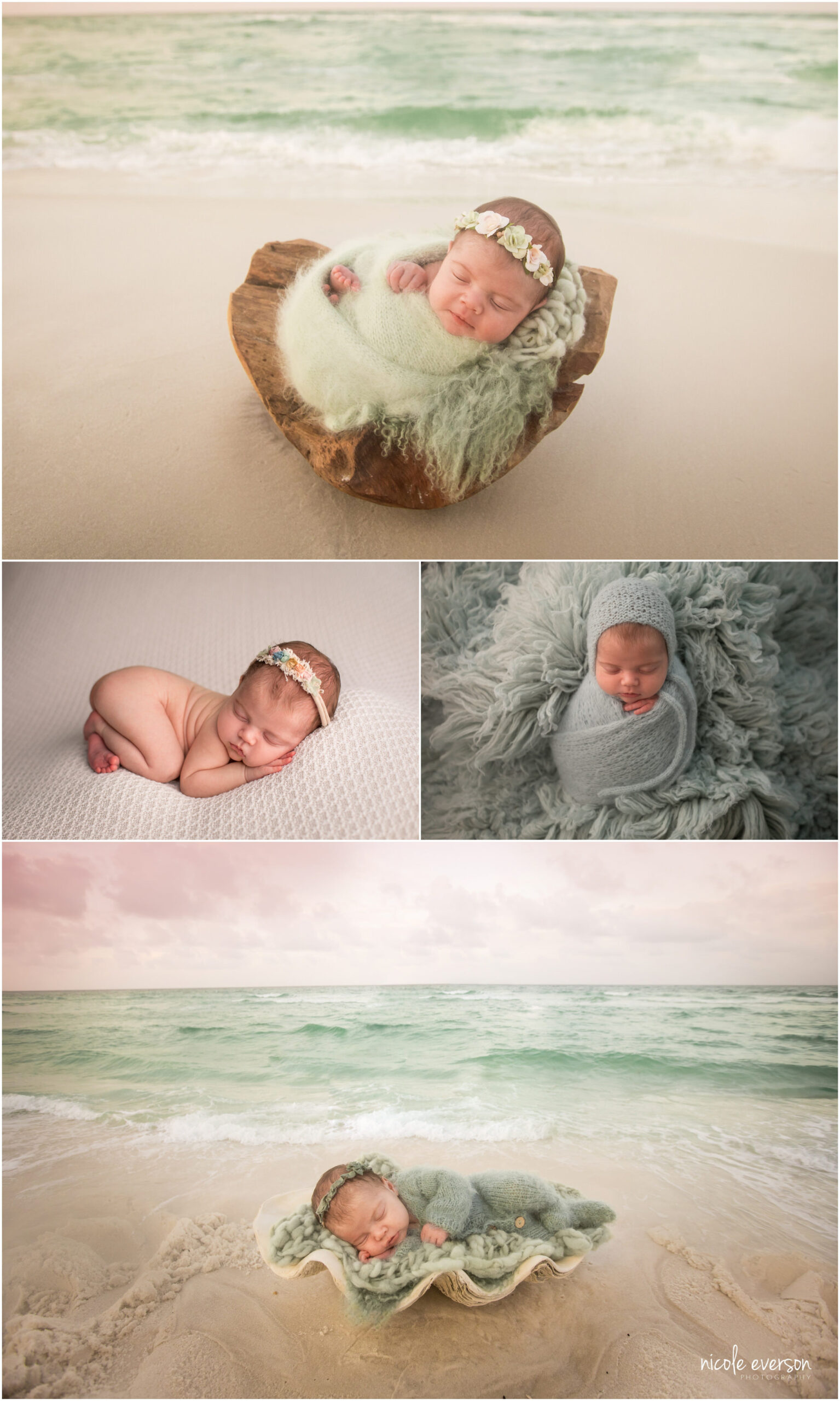 newborn beach photos