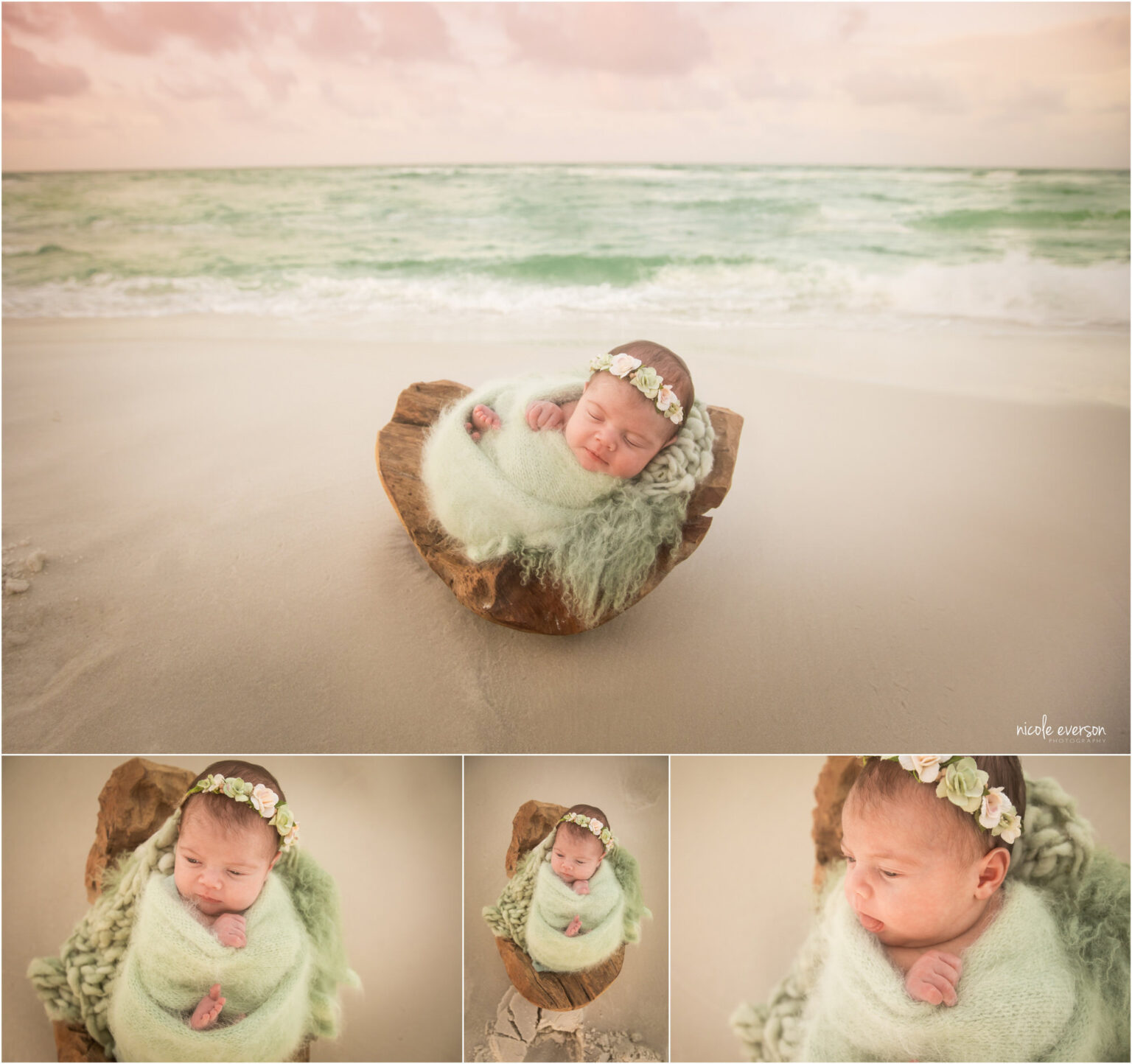 Newborn Beach Photos 