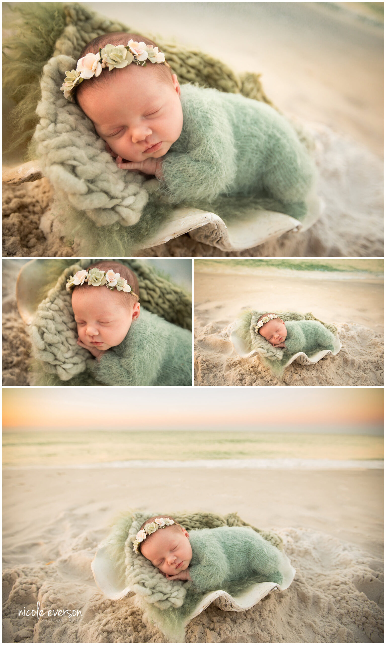 newborn beach pictures by Nicole Everson Photography