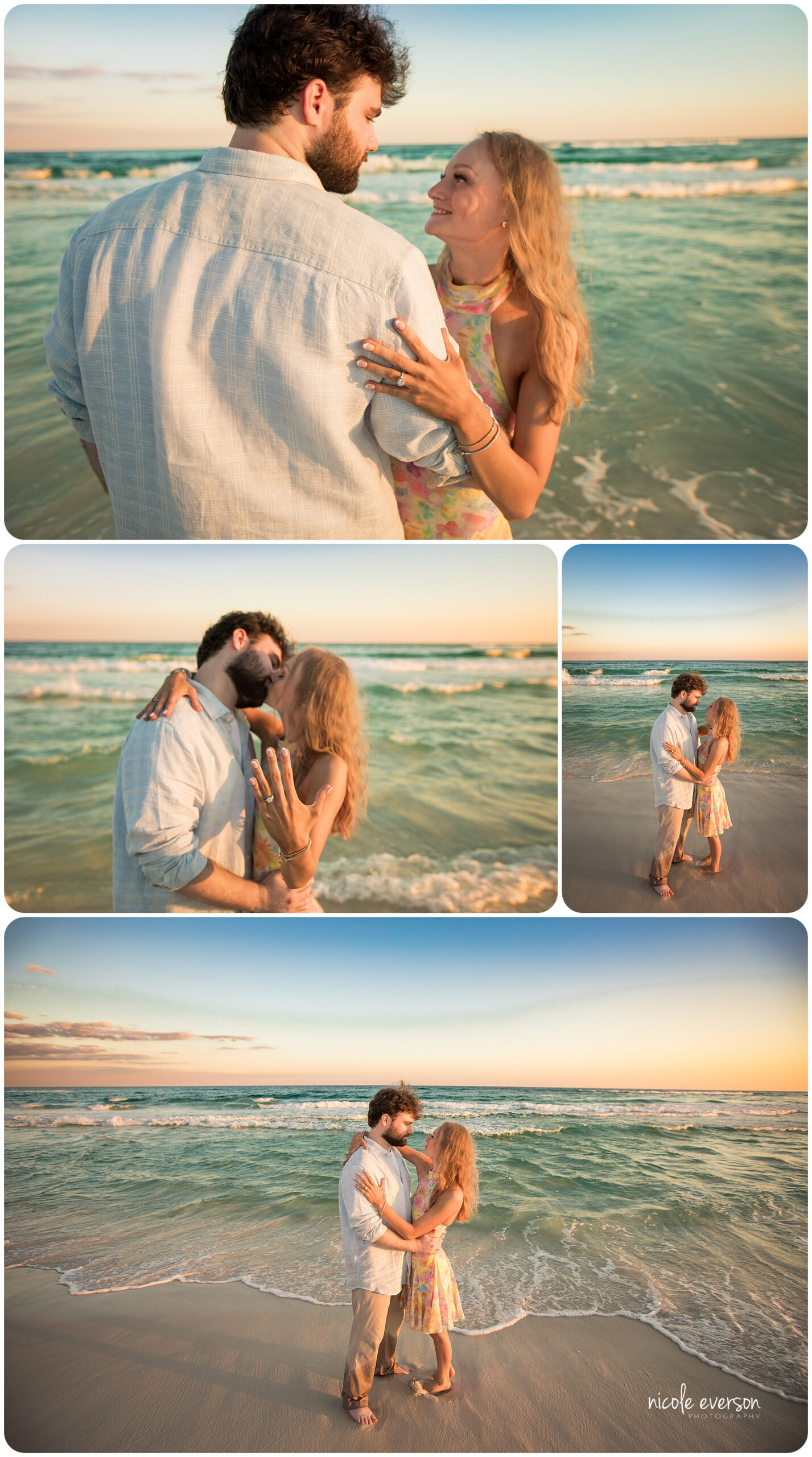 Destin beach engagement photographer