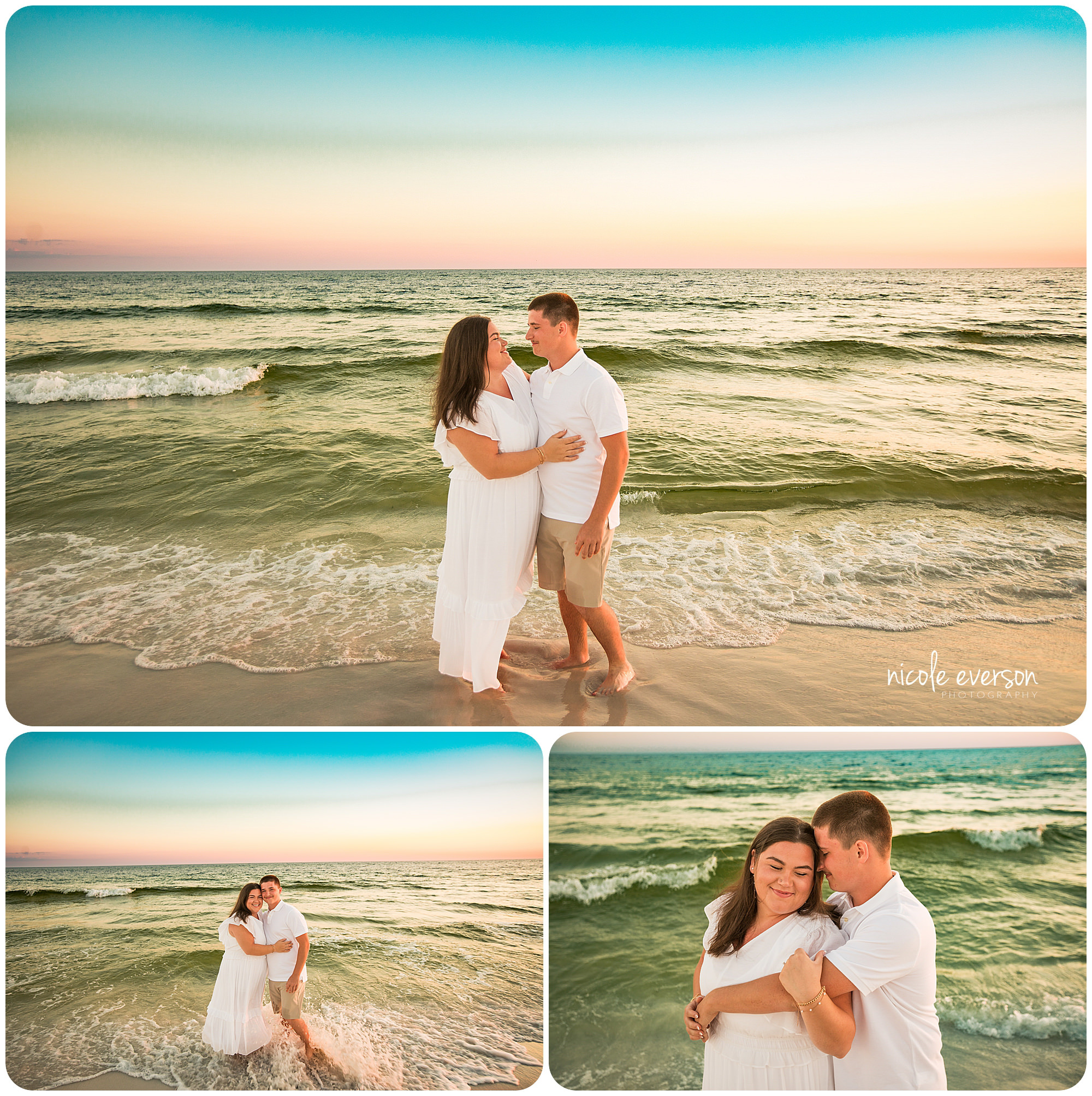 Seaside engagement photography