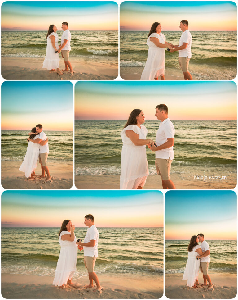 beach proposal photos