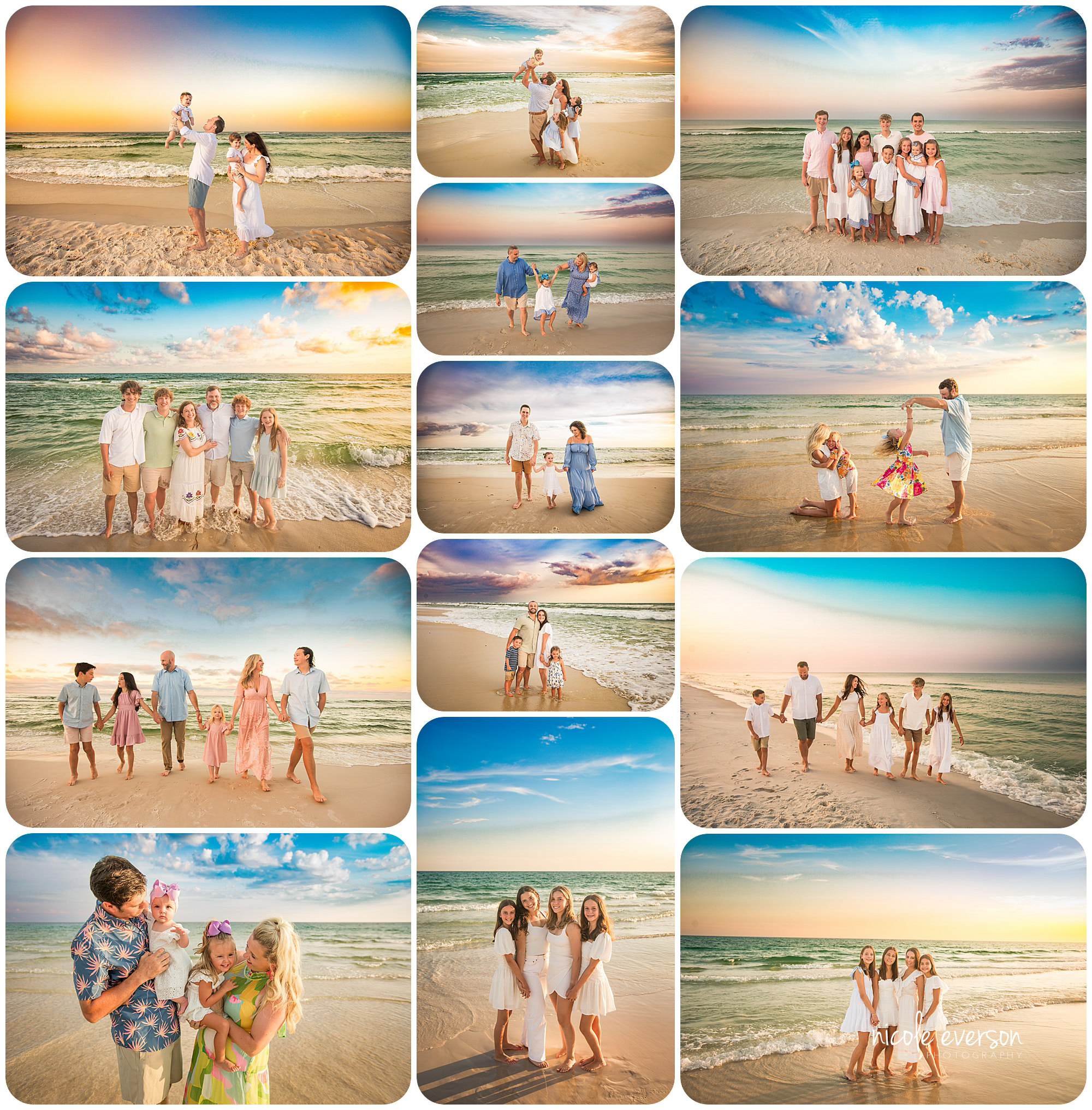 Destin photographer Nicole Everson Photography photographs families on the beach all over Destin