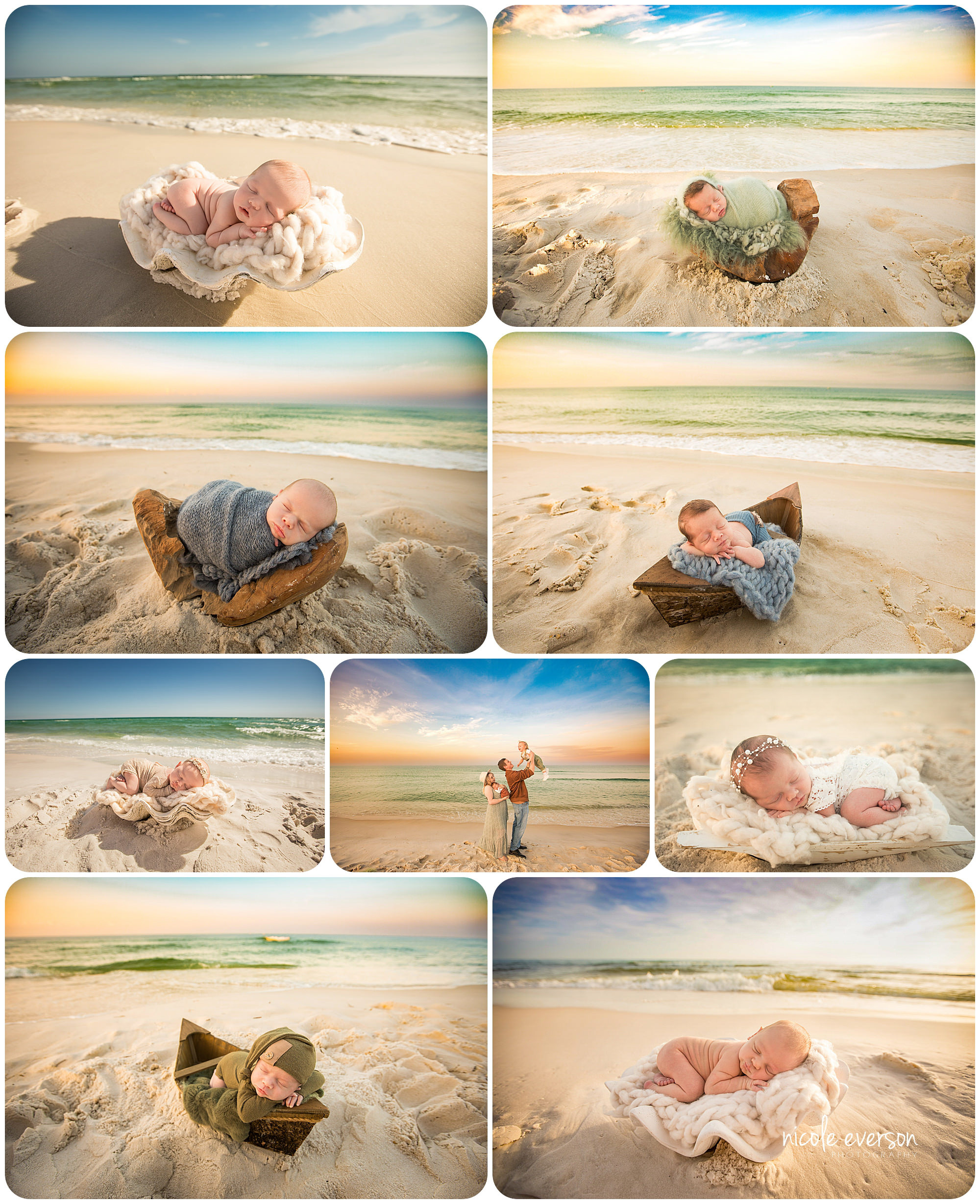 Destin beach newborn photography by Nicole Everson Photography