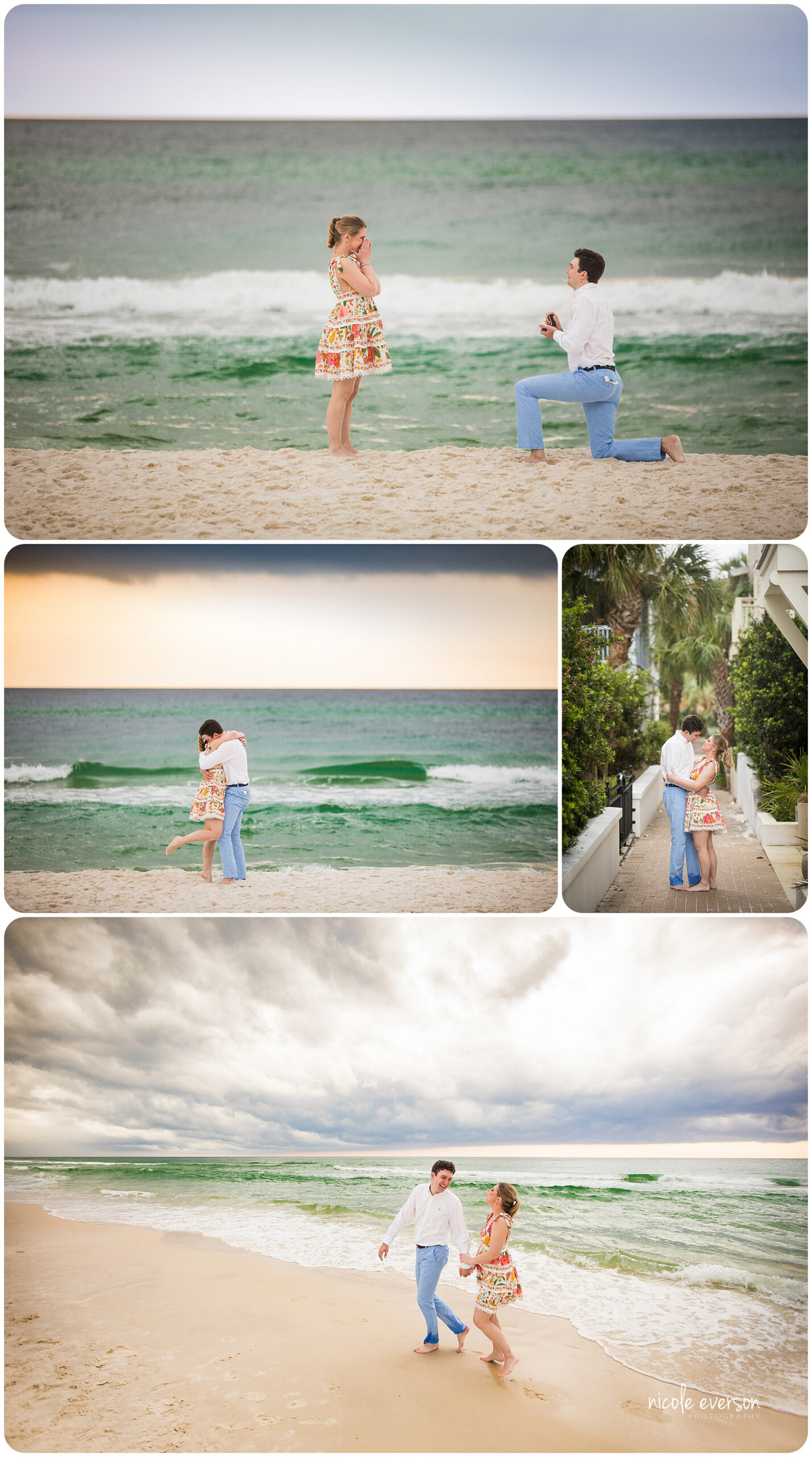 Seacrest beach surprise proposal photographer