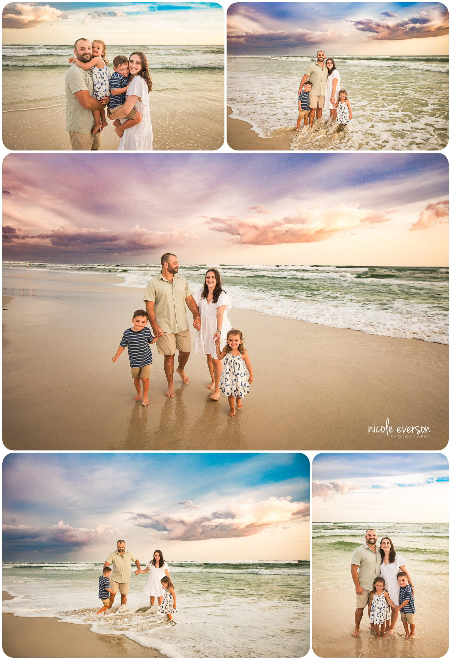 Seaside family beach portraits