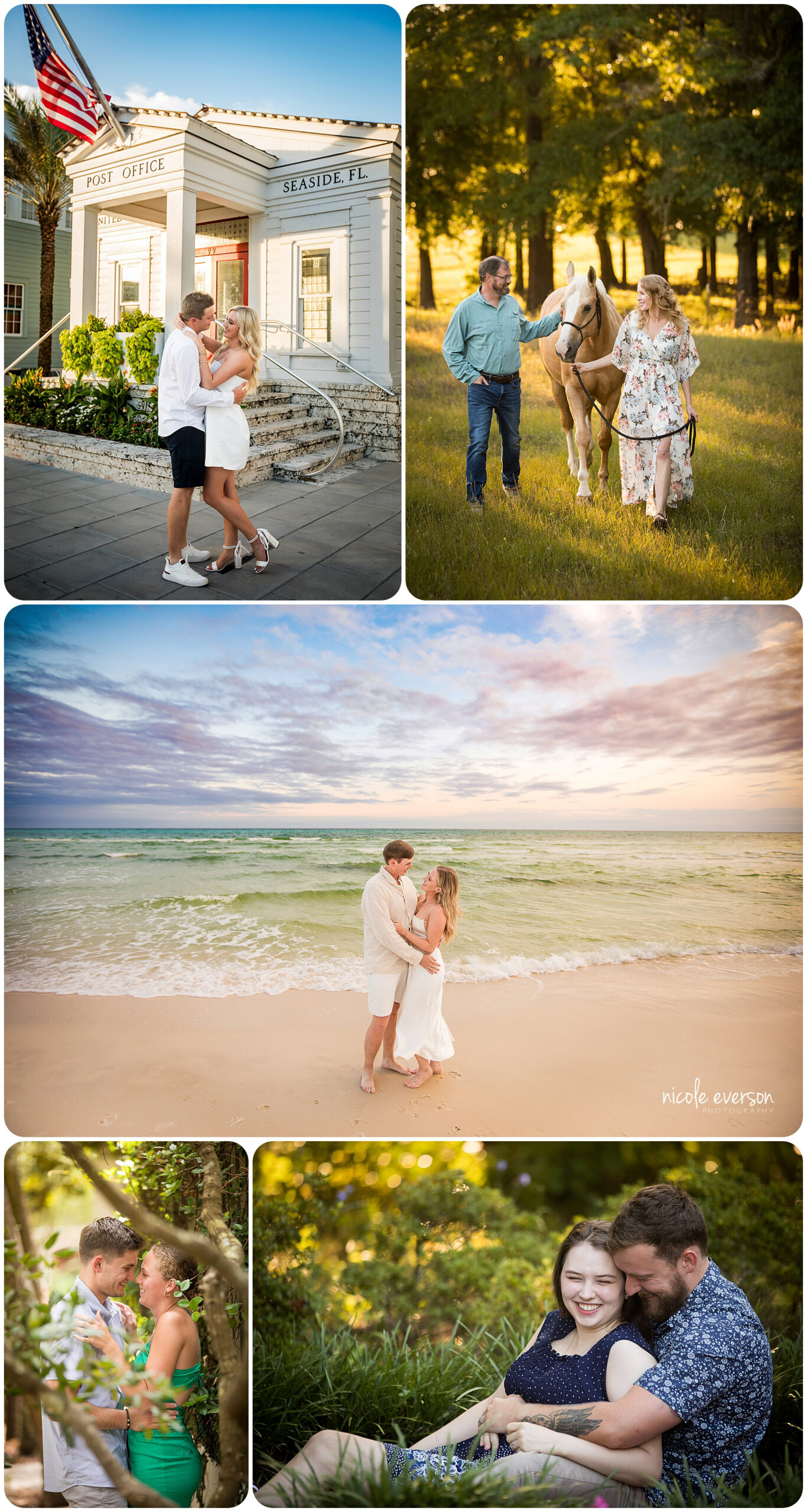 Seaside engagement photographer