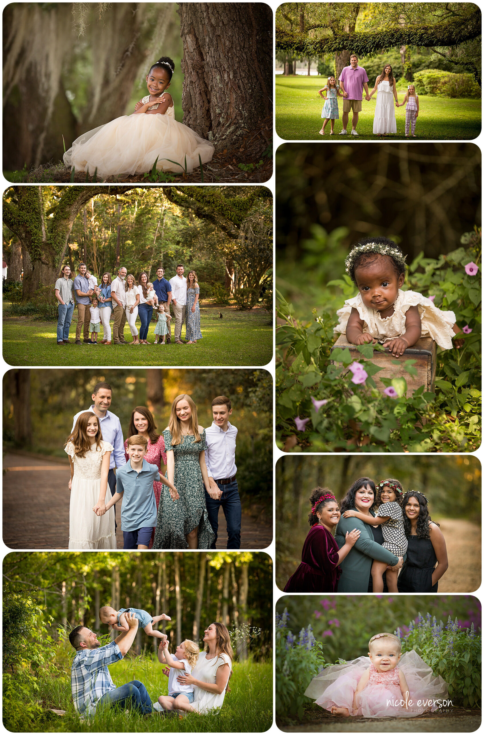 family photos photographed around Tallahassee Florida