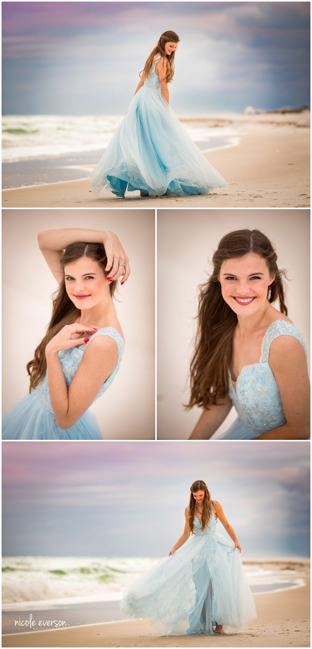 Seaside beach senior photos