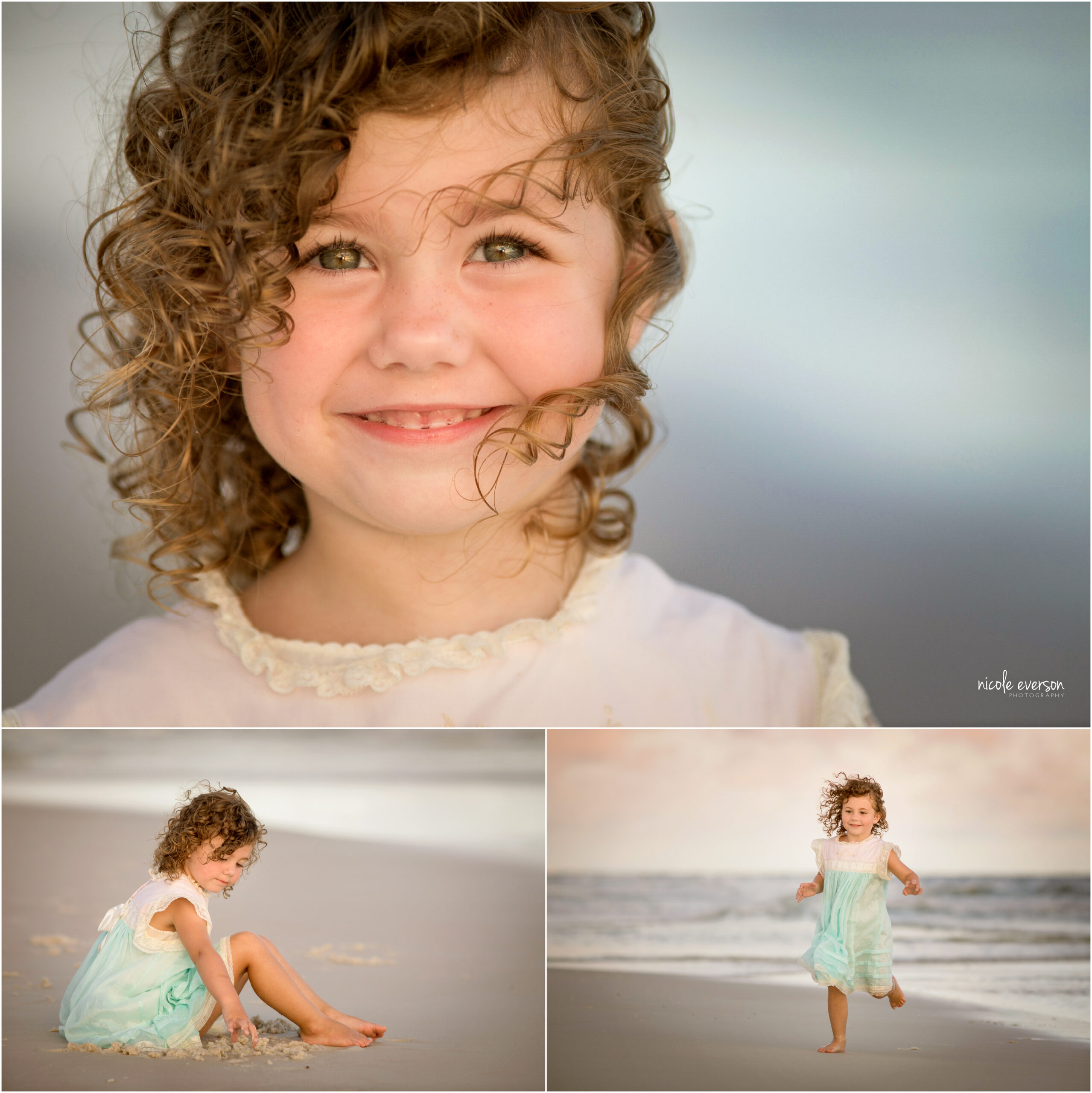 Watercolor family beach photographer