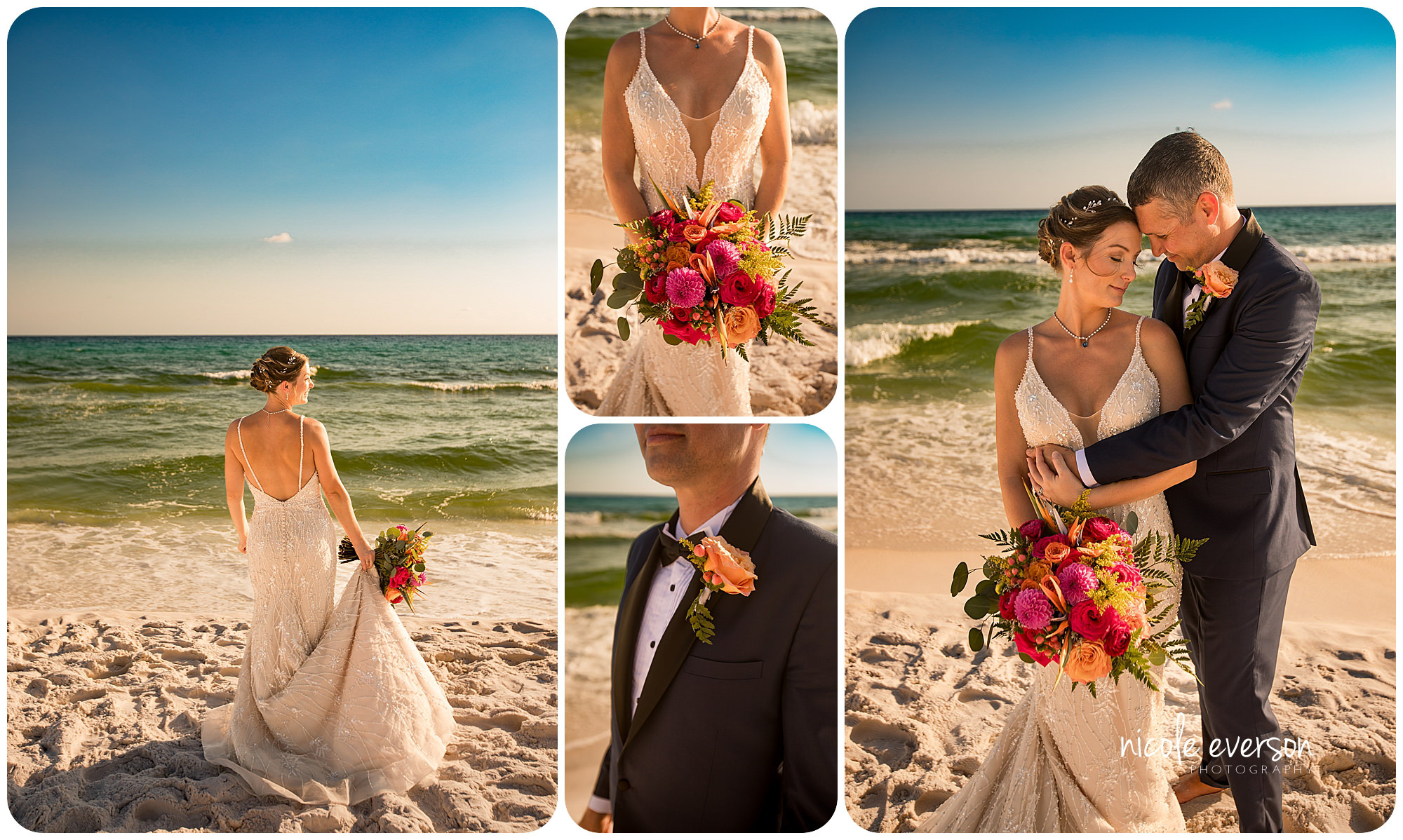 beach wedding photographer Nicole Everson Photography