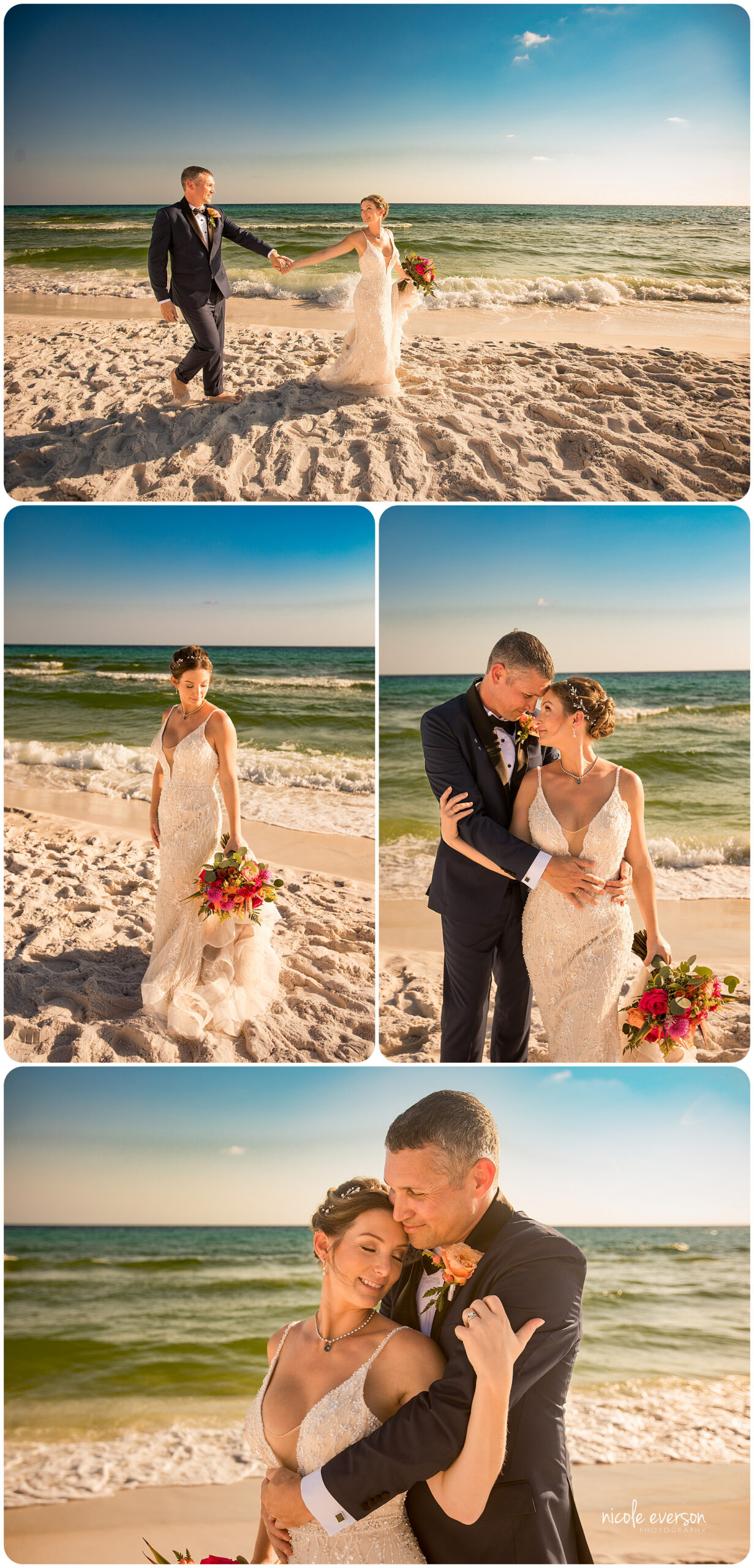 Best beach wedding photographer Nicole Everson Photography